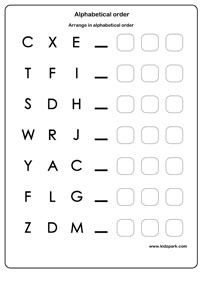 Alphabetical Order Worksheets Image