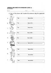 Animal Habitats Worksheets 2nd Grade Image
