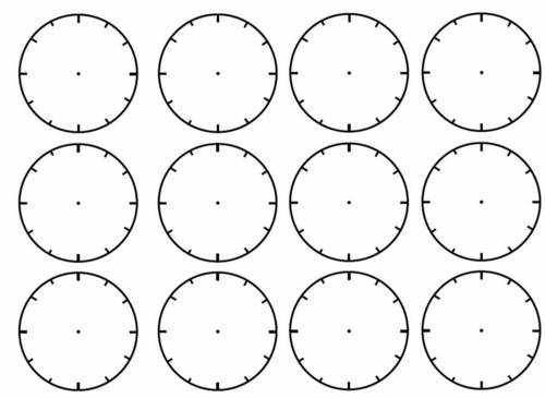 Blank Clock Face Worksheets