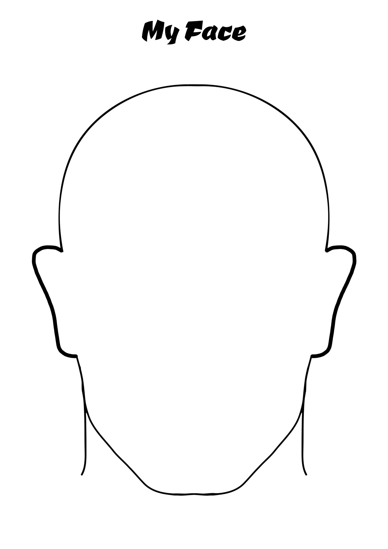 Blank Face Outline Template