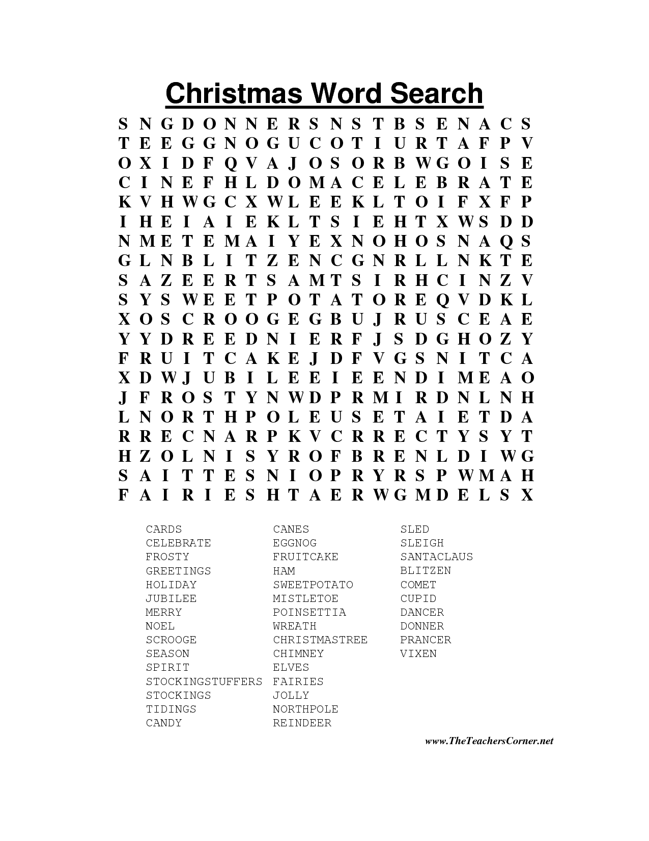 Christmas Word Searches Puzzles Image