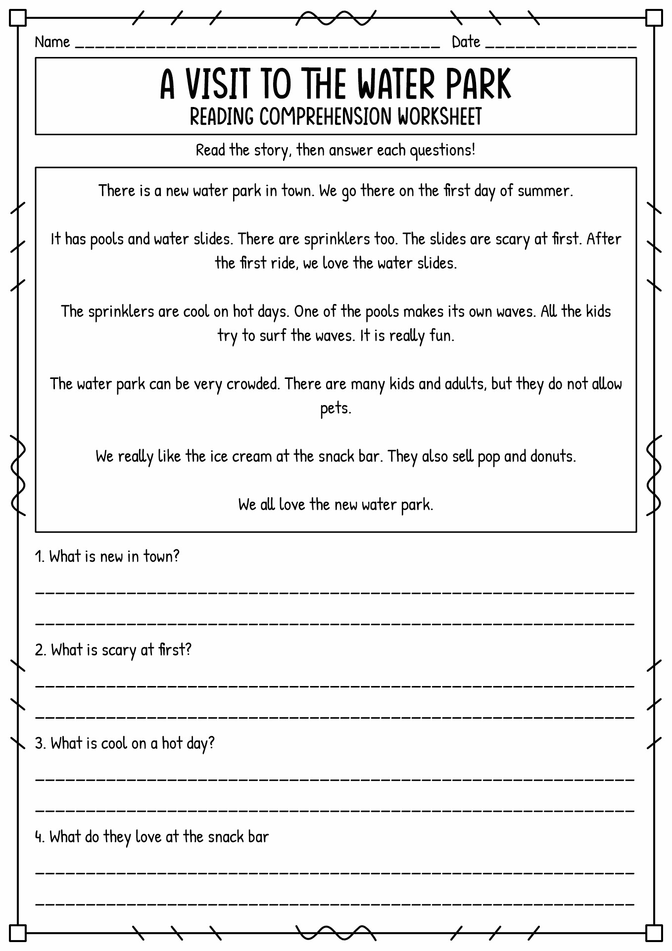 17 Second Grade Short Story Worksheet