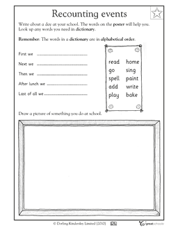 First Grade Writing Worksheets Image