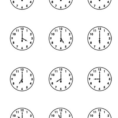 Free Printable Clock Faces Worksheets