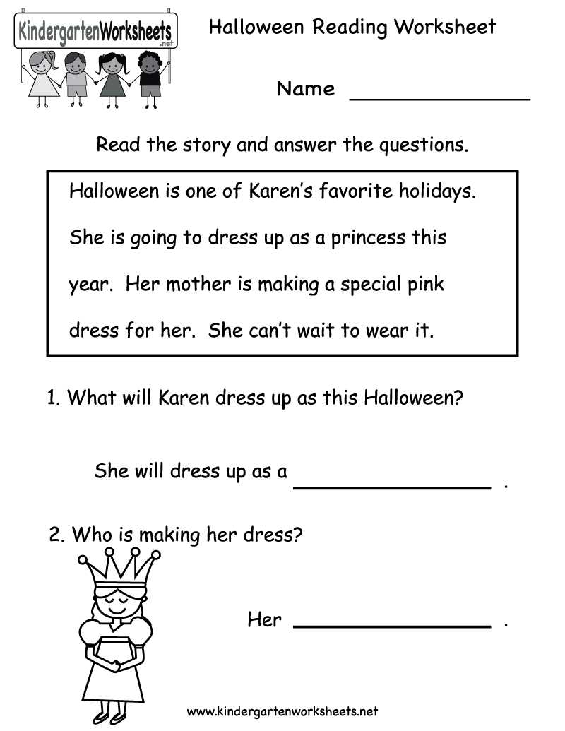 Free Printable Kindergarten Reading Worksheets Image