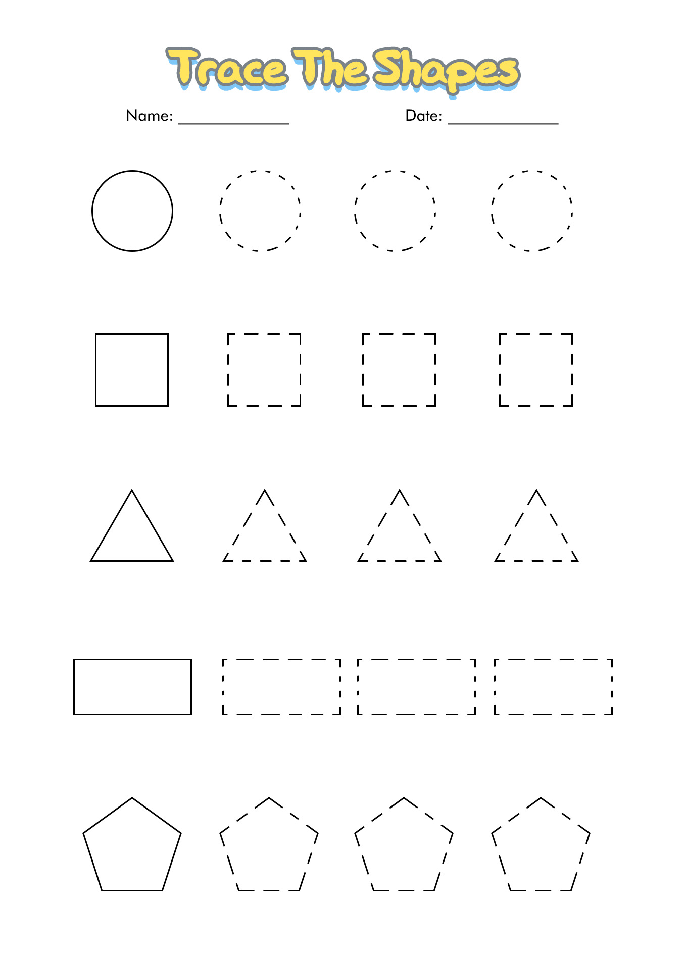Free Printable Shapes Worksheets Image