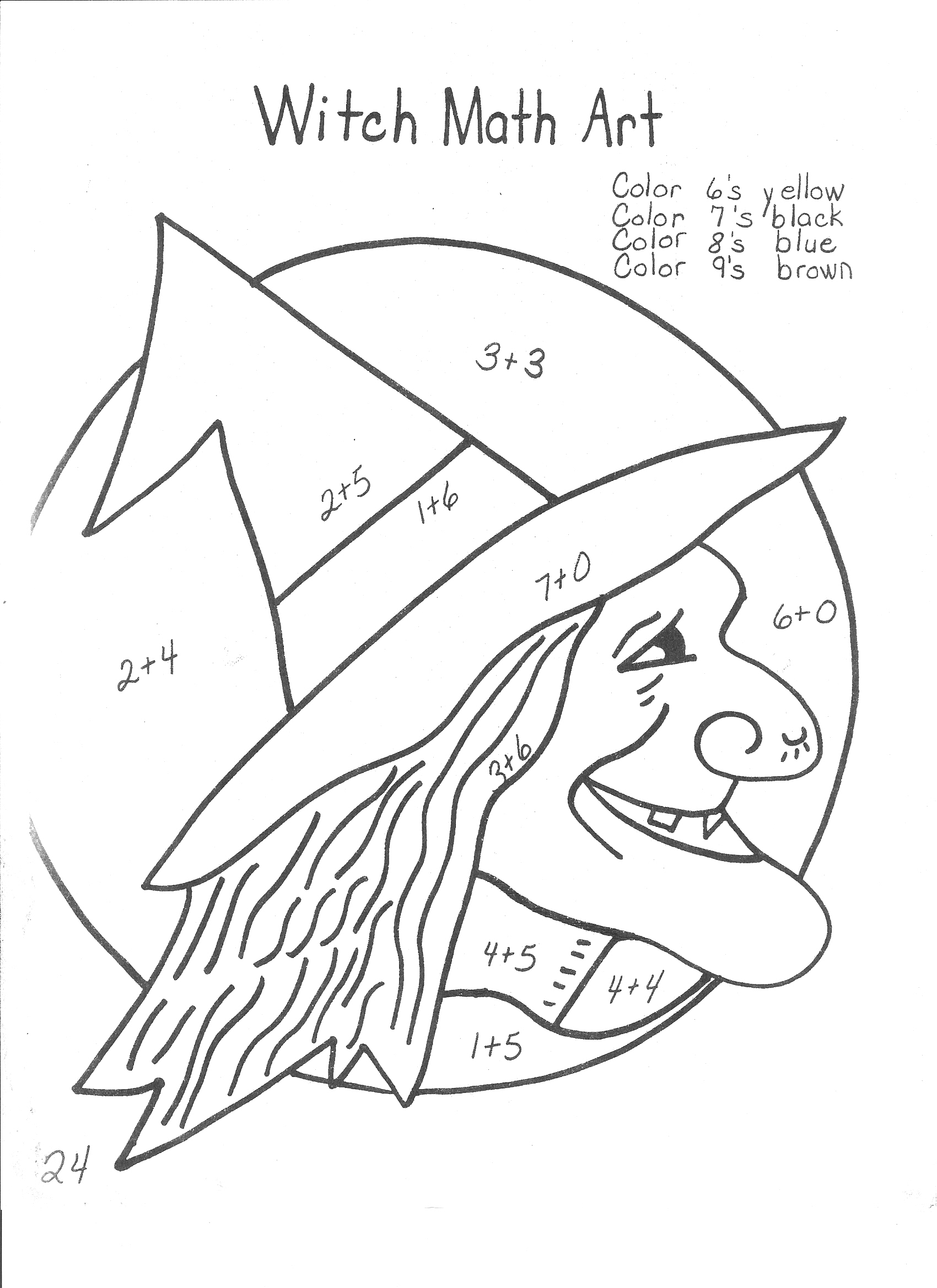 Halloween Math Coloring Worksheets Image