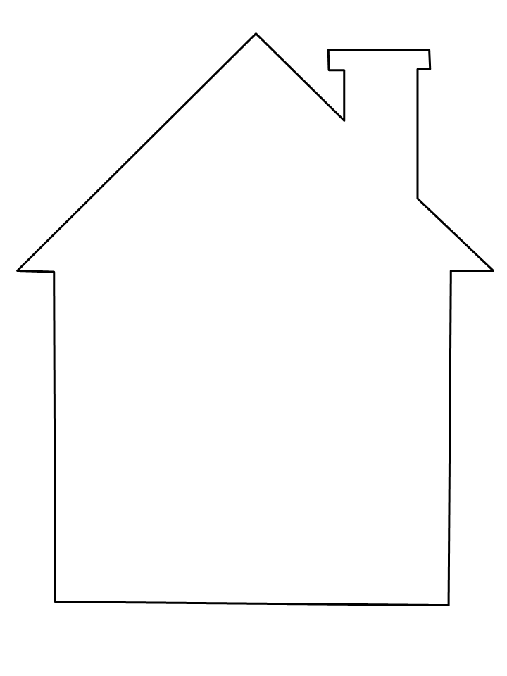 House Shape Coloring Page Image