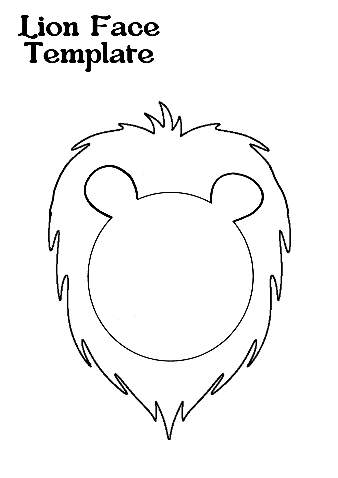 Lion Face Template Image