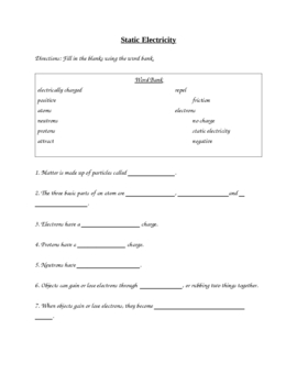 Science Electricity Worksheets 4th Grade
