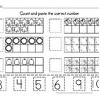 Ten Frame Worksheets for Kindergarten Cut and Paste Image