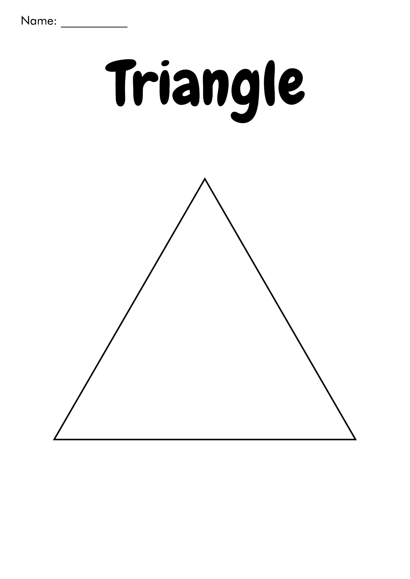 Triangle Coloring Pages