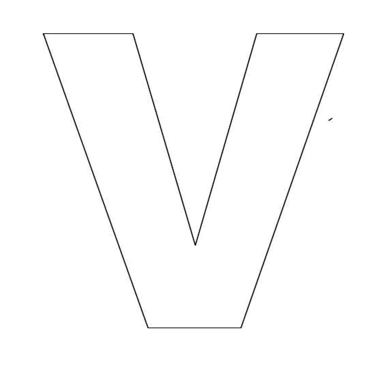 Alphabet Letter V Template