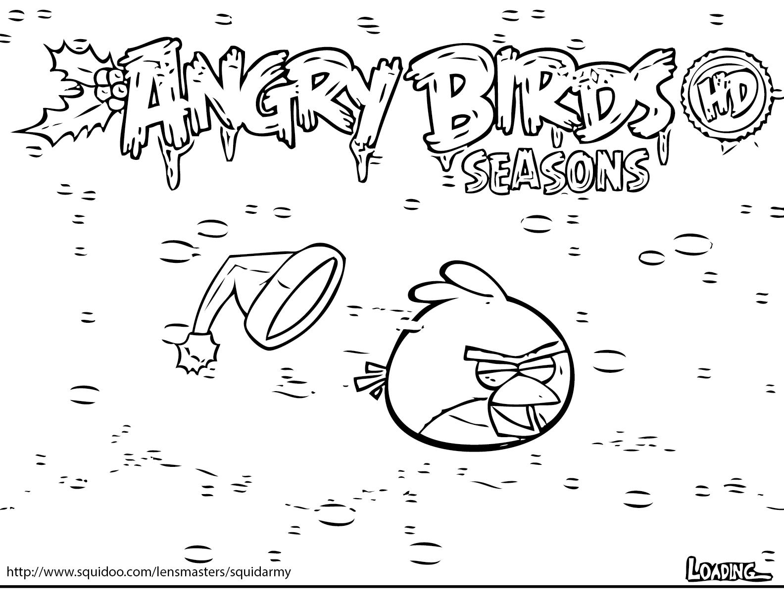 Angry Birds Christmas Coloring Pages Image