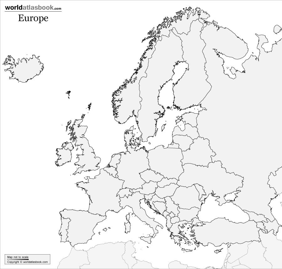 Blank Europe Political Map Image