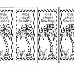 Bookmarks About Reading Coloring Pages