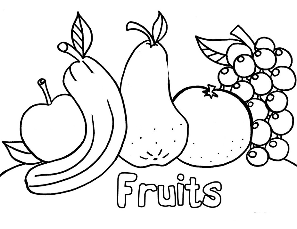 Free Fruit Coloring Pages for Kids Image