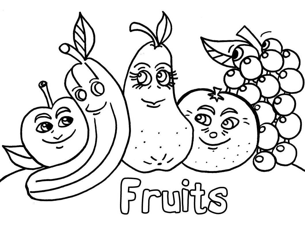 Free Fruit Coloring Pages Image