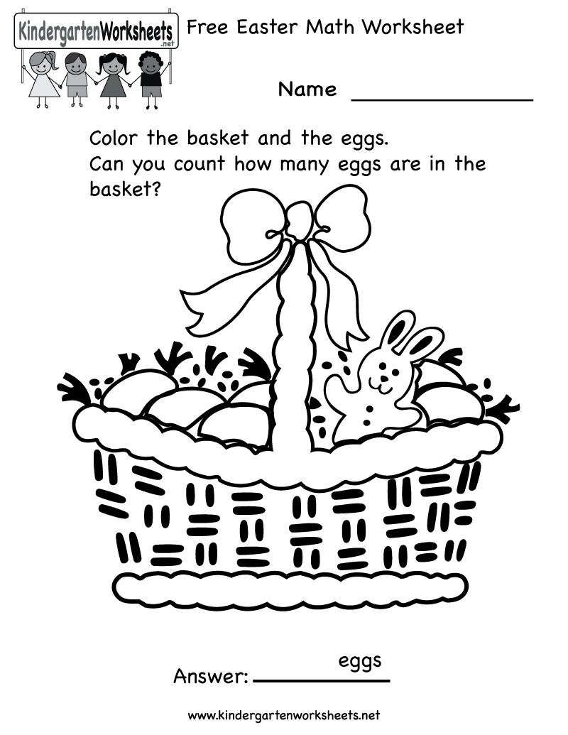 Free Printable Easter Math Worksheets Image