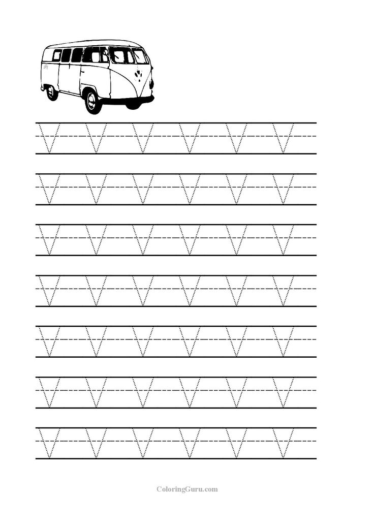 Free Printable Tracing Worksheets Letter V