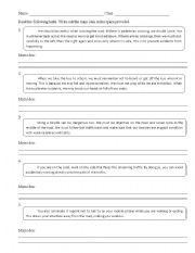 Identifying Main Idea and Details Worksheets Image