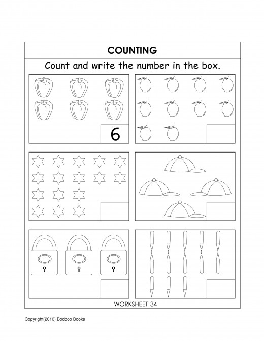 Kindergarten Counting Worksheets Image