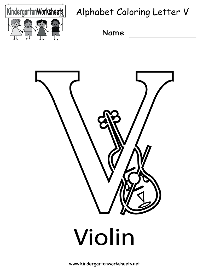 Letter V Coloring Pages Printable