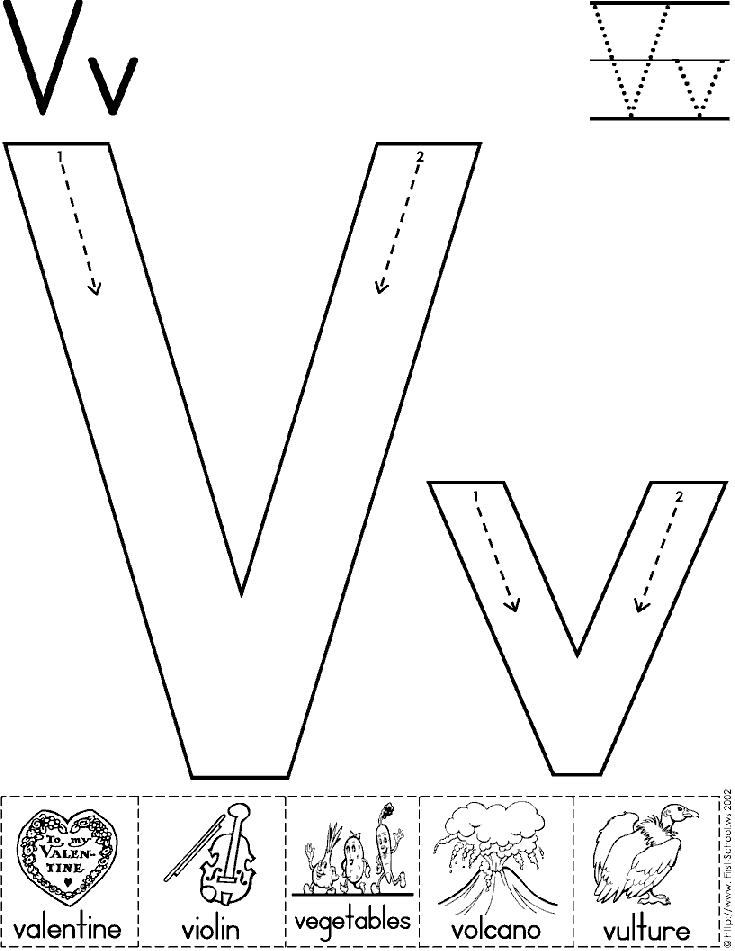 Letter V Worksheets Preschool
