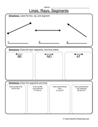 Line Segments Rays and Angles Worksheets Image