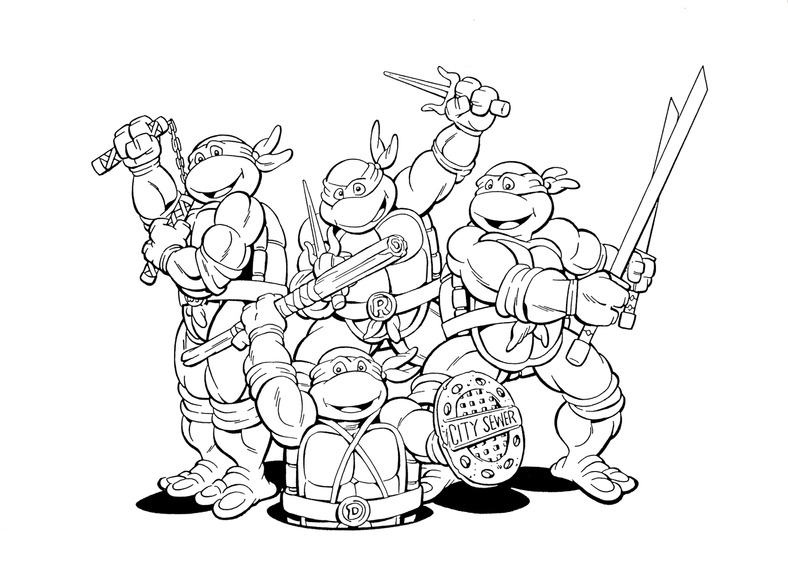 Mutant Ninja Turtles Coloring Pages Image