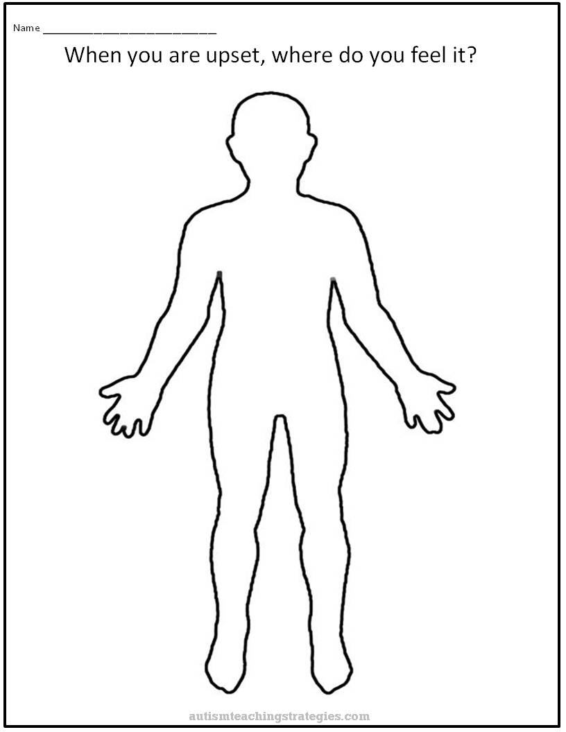 Printable Body Outline Worksheet Image
