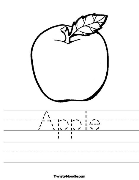 Printable Preschool Apple Worksheet Image
