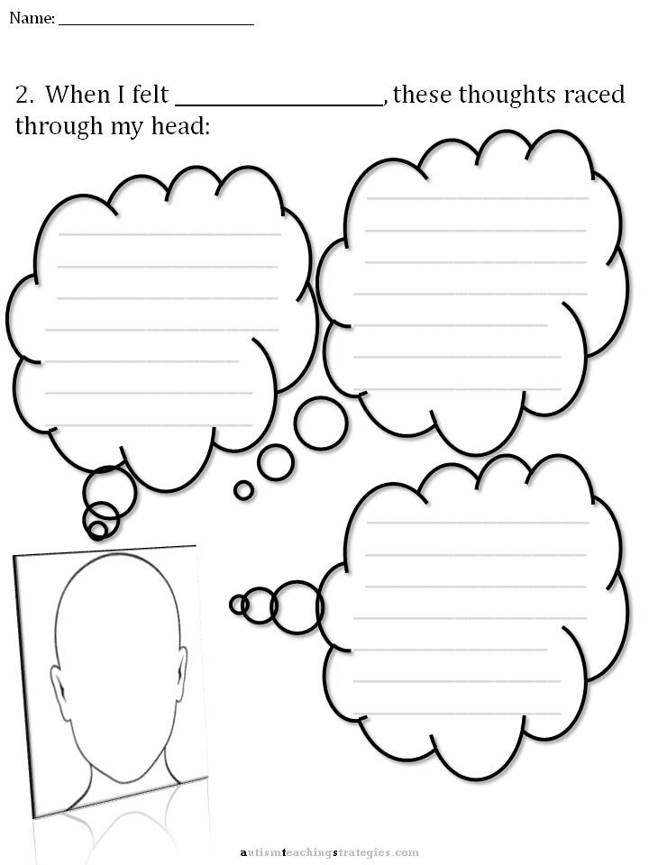 Thoughts and Feelings Worksheets Image
