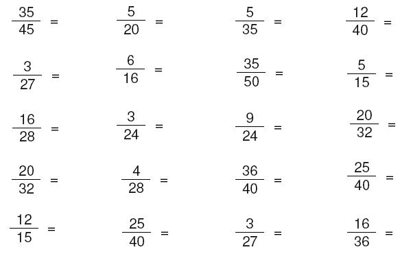 4th Grade Printable Math Worksheets Fractions