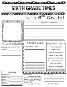 Back to School Activities for 6th Grade Image