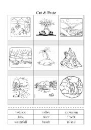 Cut and Paste English Worksheets