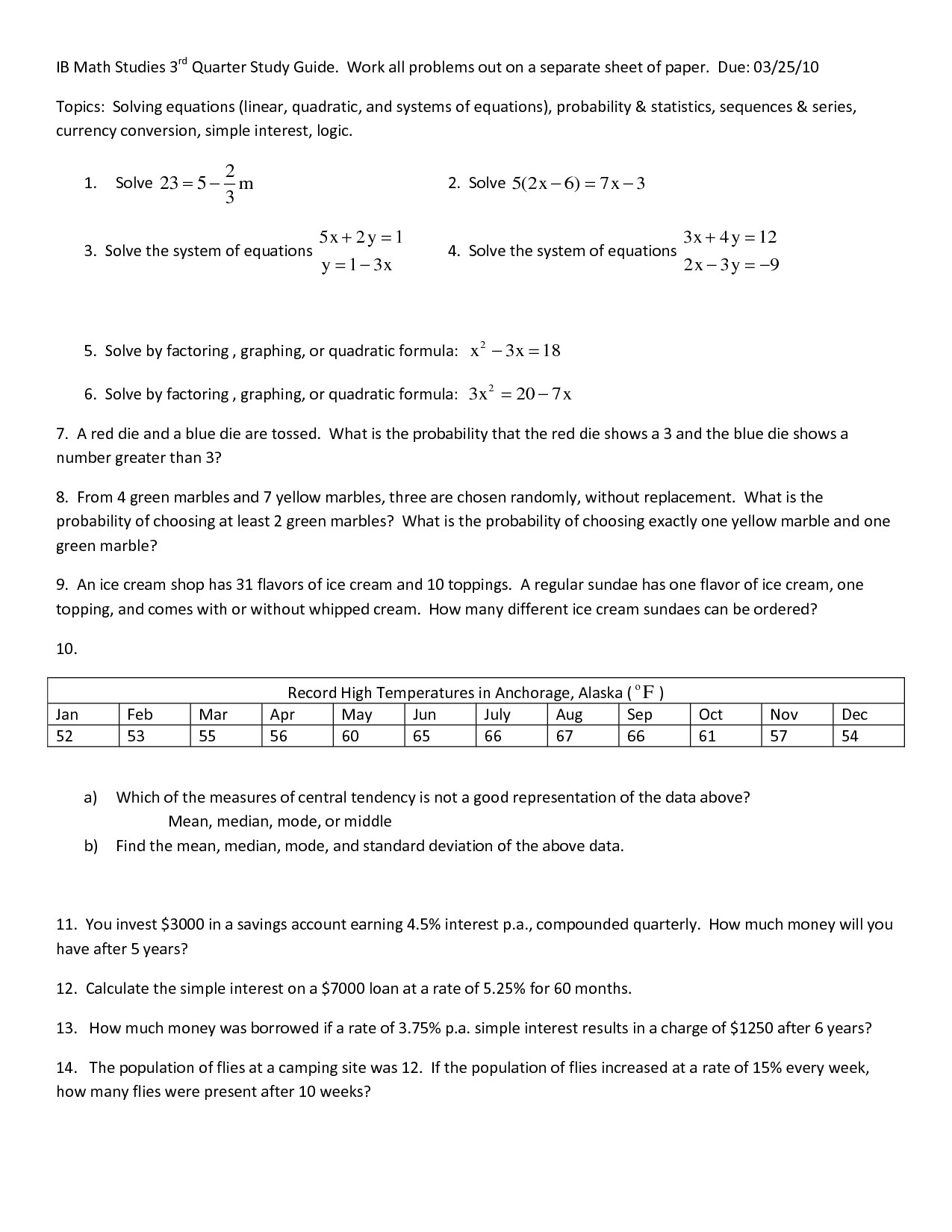 GED Math Study Sheet Image