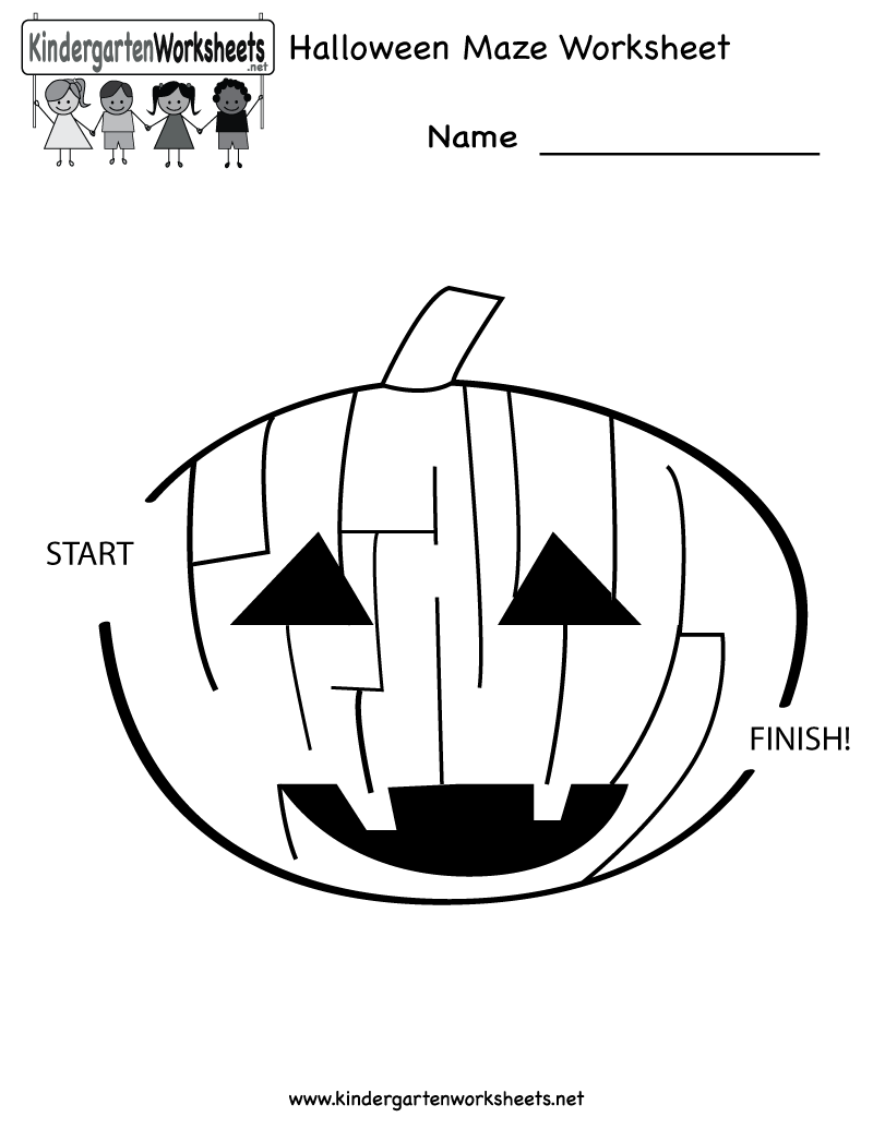 Halloween Printable Maze Worksheets Image
