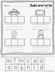 Kindergarten CVC Words Worksheets Image