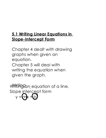 Linear Equations Slope Formulas Image