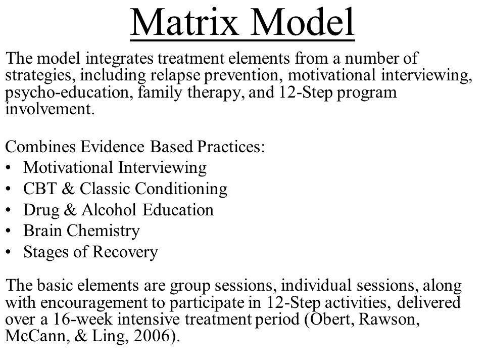 Matrix Model Substance Abuse Worksheets Image