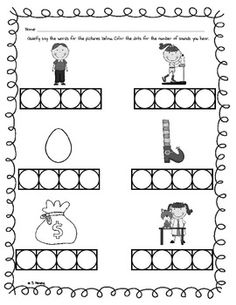 Phoneme Segmentation Kindergarten Worksheets Image