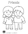 Preschool Friendship Coloring Pages Image