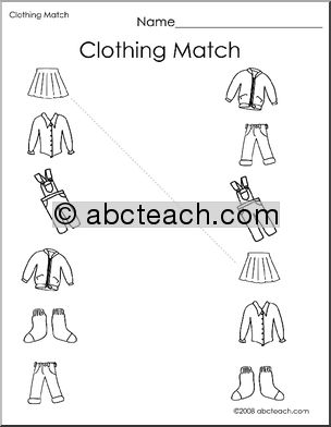 Preschool Winter Matching Worksheet