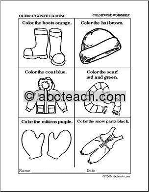 Preschool Winter Worksheets