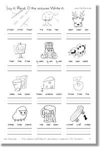 Printable Long Vowel Worksheets