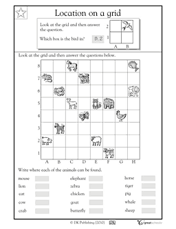 Printable Map Grid Worksheets Image