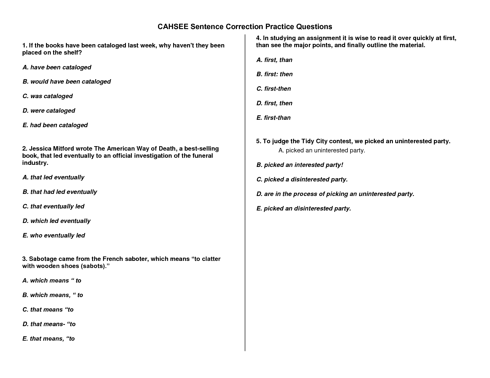 17 2nd Grade Sentence Correction Worksheets Worksheeto