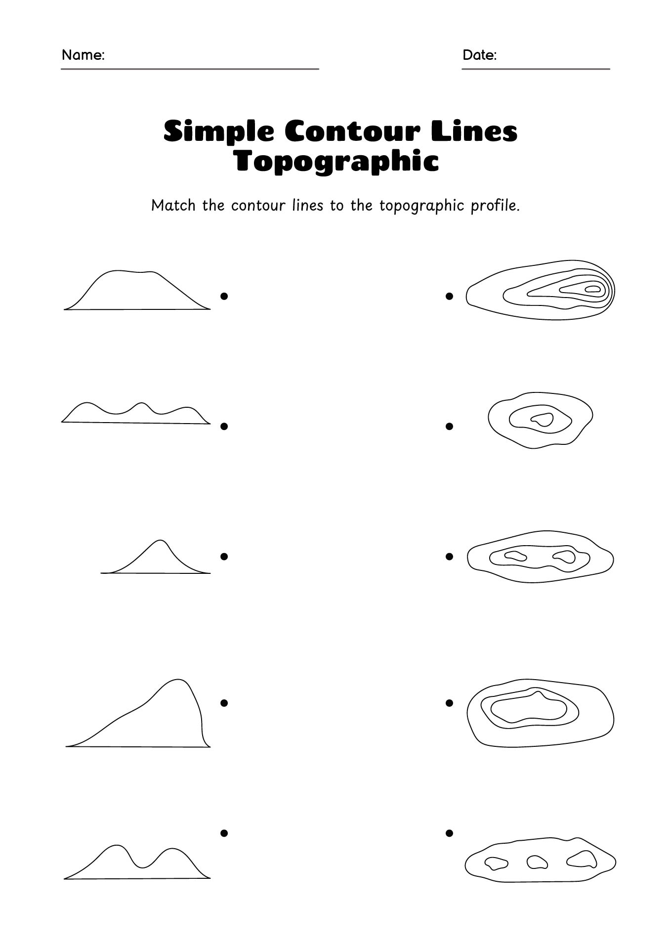 9 Contour Lines Topographic Map Worksheets Worksheeto