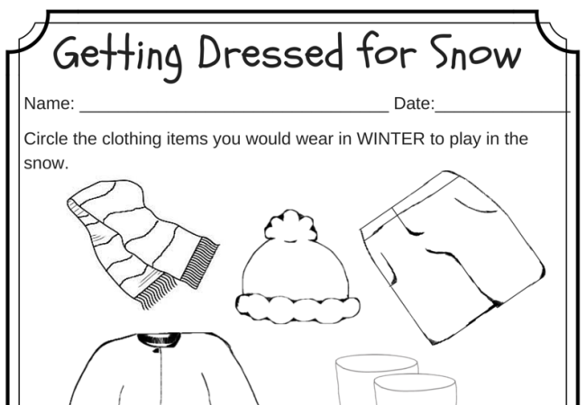Winter Weather Worksheets Preschool